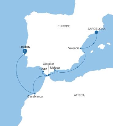 Barcelona a Lisbon
