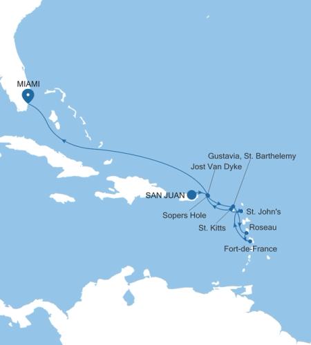 San Juan to Miami, FL