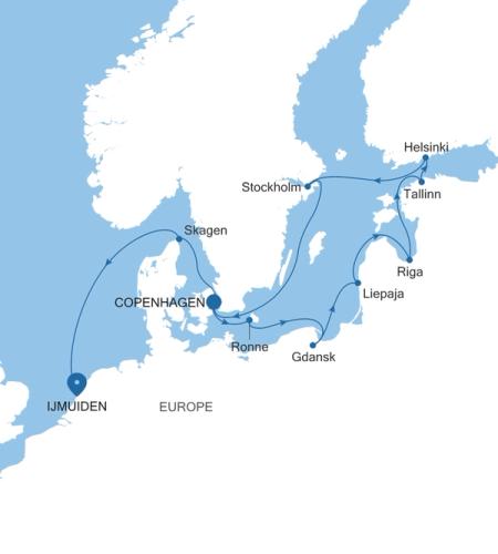 Copenhagen nach Ijmuiden (Amsterdam)