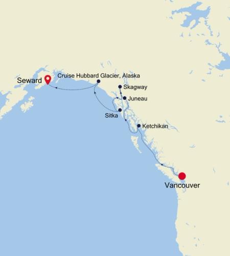 Vancouver to Seward (Anchorage, Alaska)