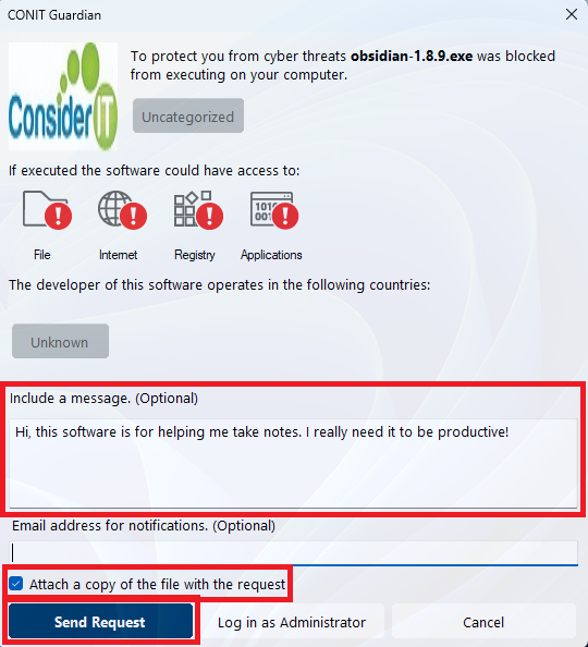 Request Window