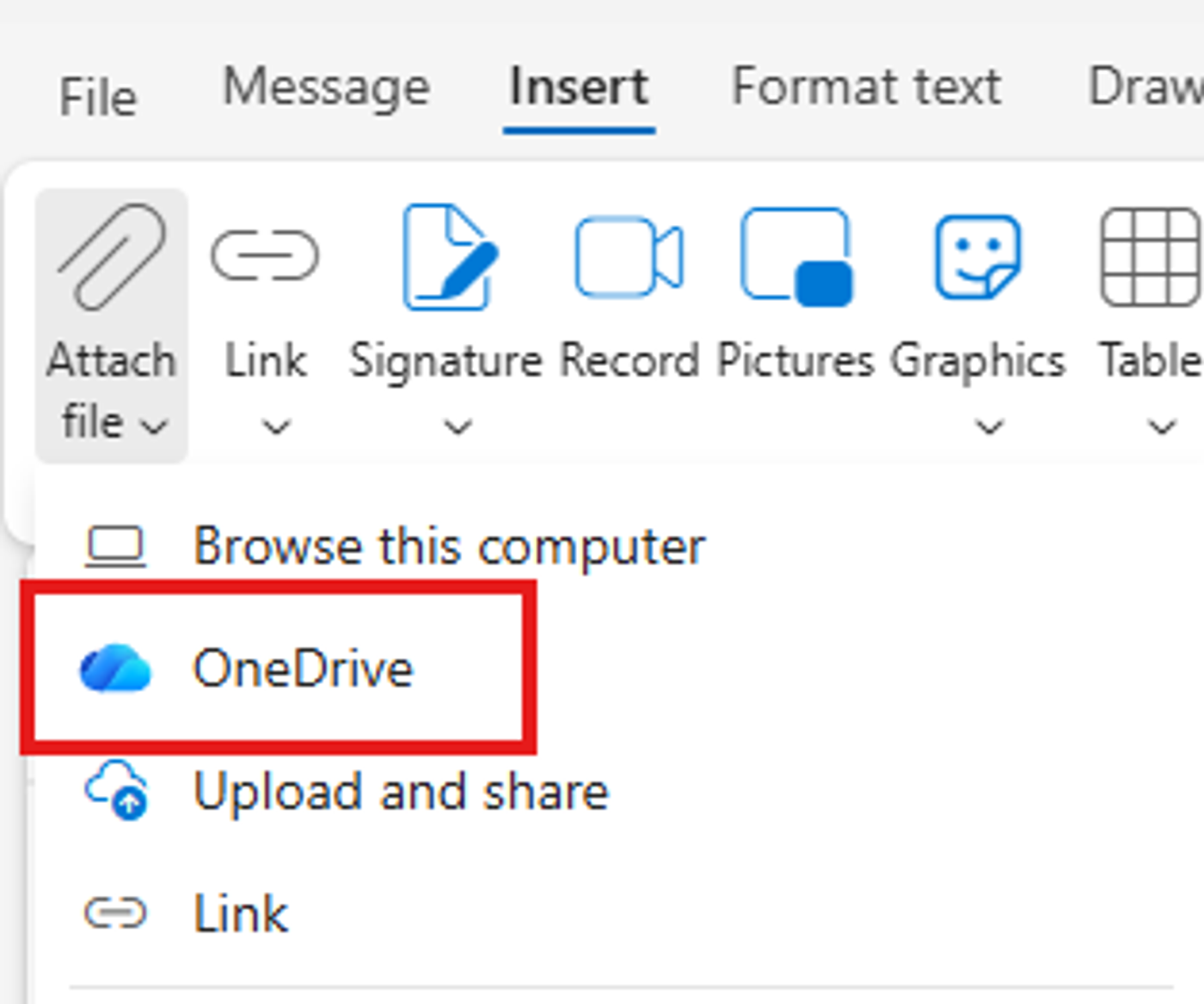 Click OneDrive
