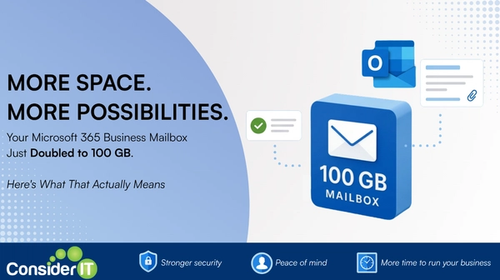 Your Microsoft 365 Business Mailbox Just Doubled to 100 GB. Here's What That Actually Means