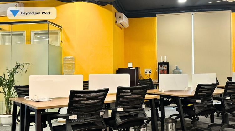 Modern office spaces in Dwarka with Wi-Fi, meeting rooms, and great metro access.