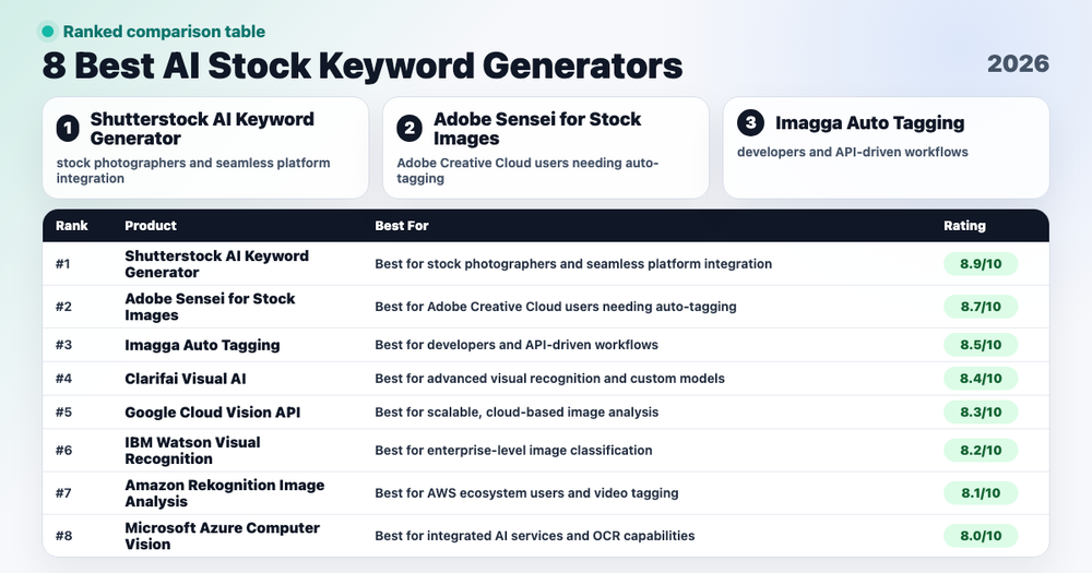 8 Best AI Stock Keyword Generators in 2026 ranked comparison cover