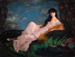 Pressebild zur Ausstellung "Mythos Spanien" im Bucerius Kunst Forum: Ignacio Zuloaga: Porträt der Gräfin Mathieu de Noailles, 1913 © Bilbao Fine Arts Museum. Schenkung von Ramón de la Sota y Llano 1919