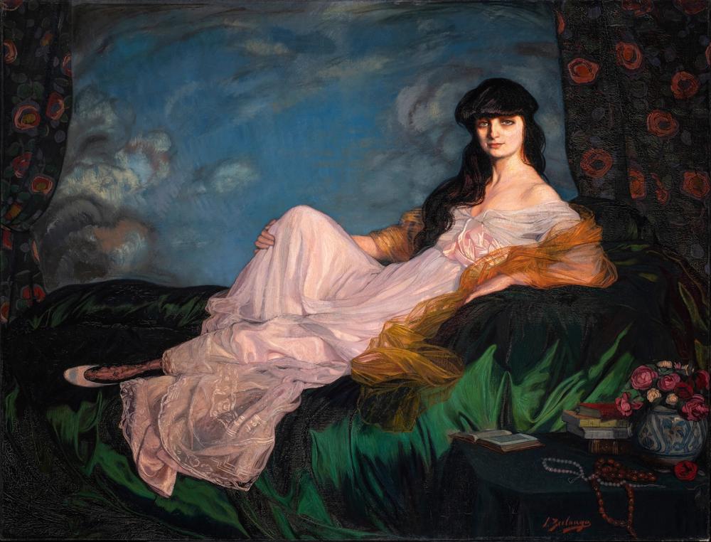 Pressebild zur Ausstellung "Mythos Spanien" im Bucerius Kunst Forum: Ignacio Zuloaga: Porträt der Gräfin Mathieu de Noailles, 1913 © Bilbao Fine Arts Museum. Schenkung von Ramón de la Sota y Llano 1919