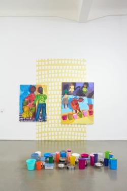 Amna Elhassan, Beans & Lentils, 2024; One Meal a Day, 2024; Food Lines II, 2024; Food Lines I, 2024, Foto: Antje Sauer