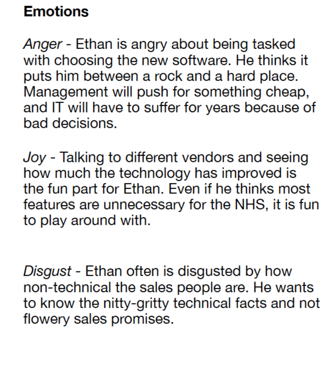 Business Strategy Persona Emotion Analysis