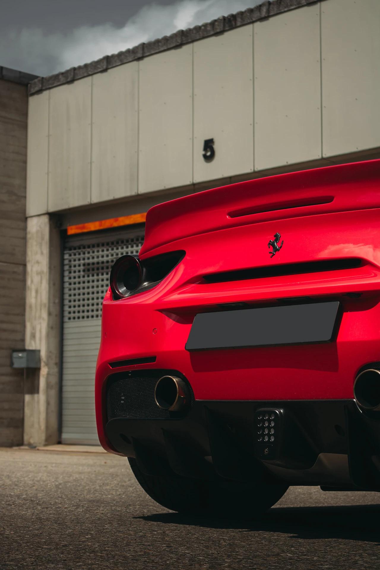 Enjoy the twin-turbo V8 engine of the Ferrari 488 GTB rental in Switzerland