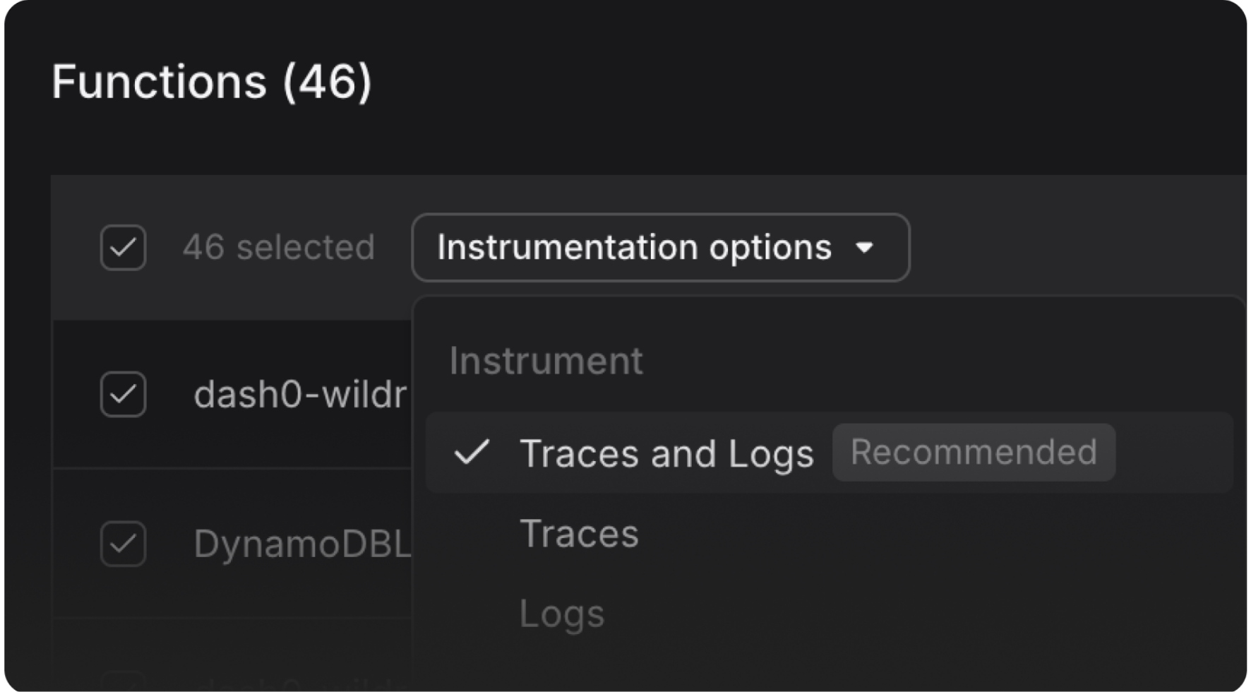 Multi functions instrumentation