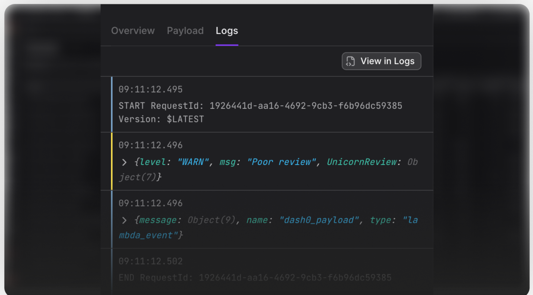 One click from function to root cause