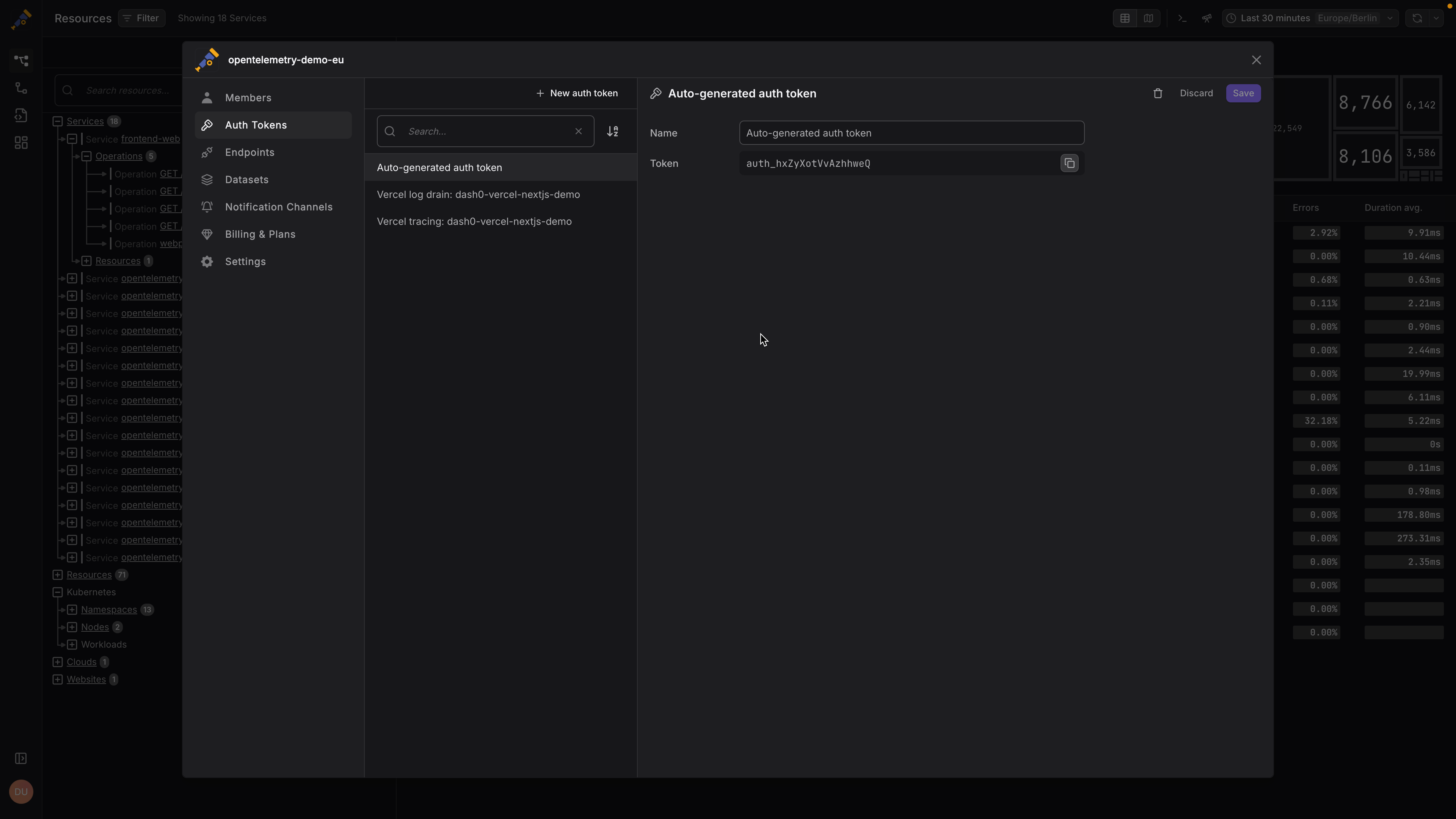 Step 1 - Sending data · Dash0