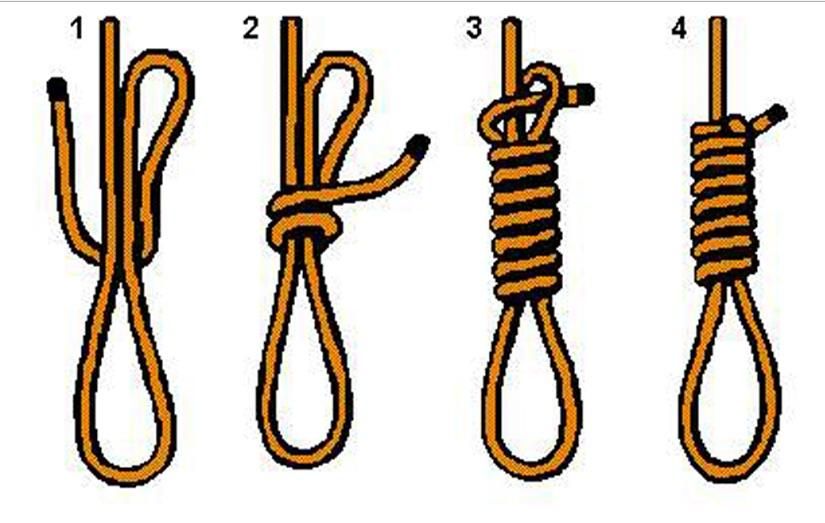 Image of noose-tying instructions used in memes