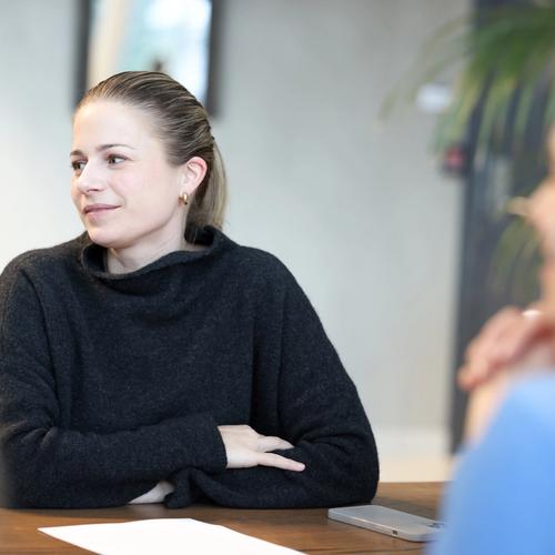 Woman working at Morrow Bank
