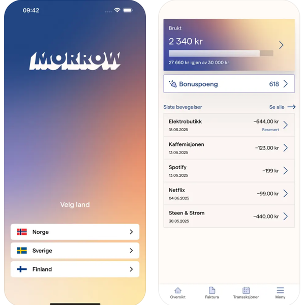 Skjermbilde av Morrow Bank App