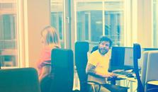 Morrow Bank anställda i kontorslandskap