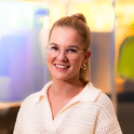 Emelie, working at Morrow Bank