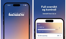 Skjermbilde av Morrow Bank app. bilde.
