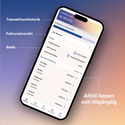 Skärmbild av Morrow Bank app