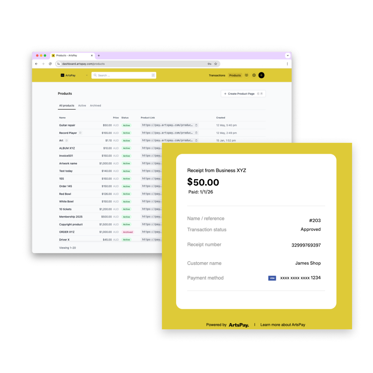 Get payment notifications.