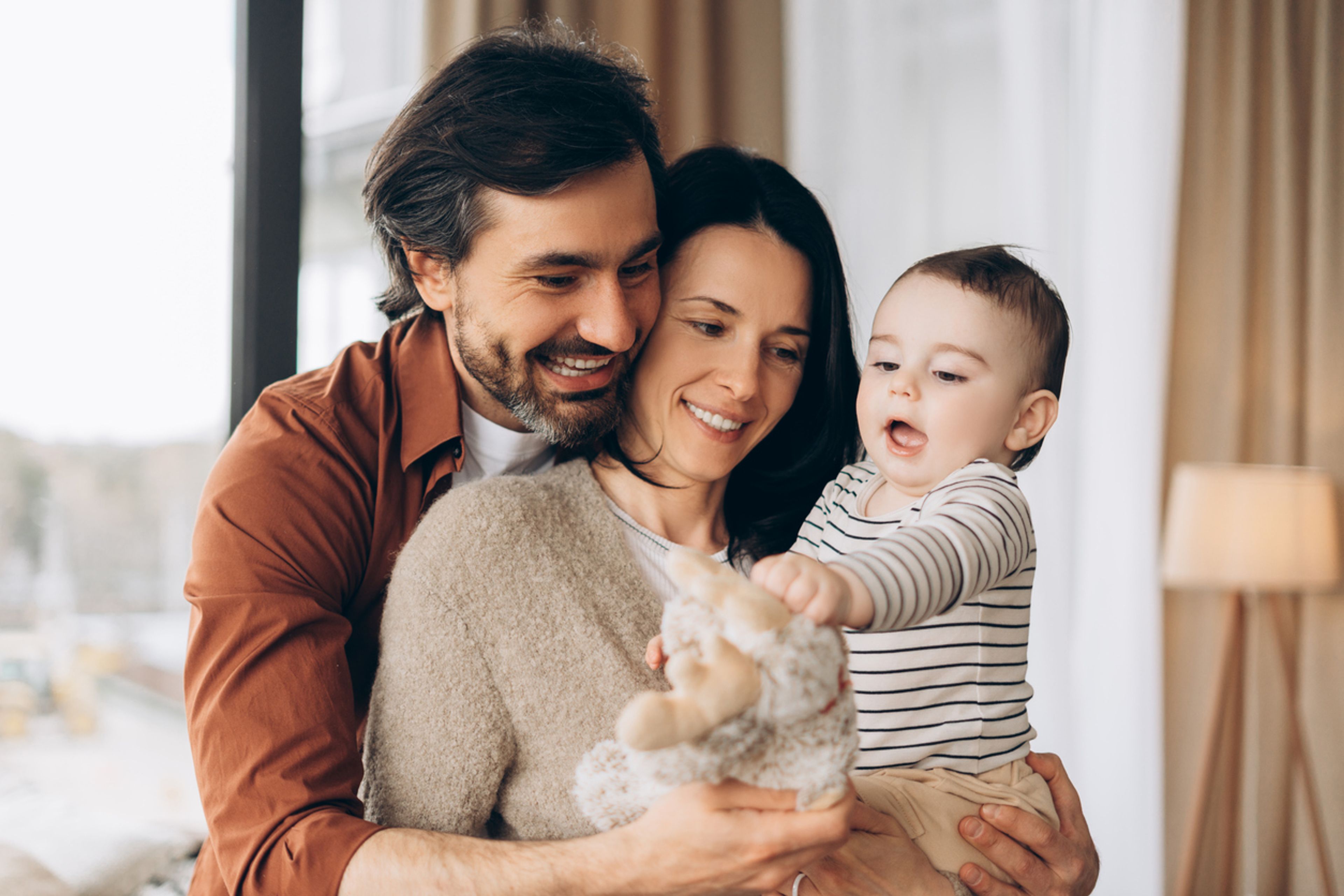 Couple with baby conceived via a donor