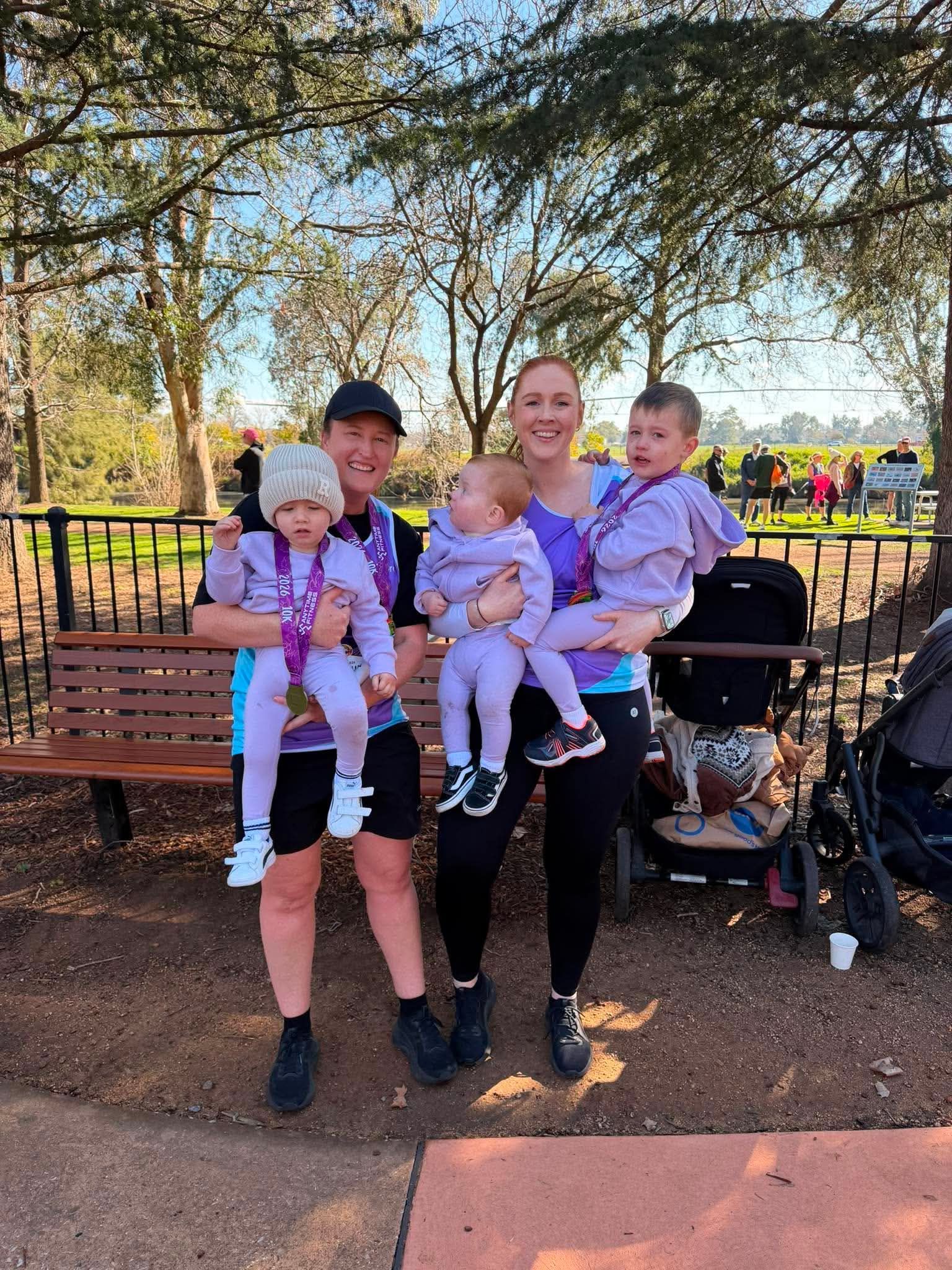 Hilary and Amy with their three sons