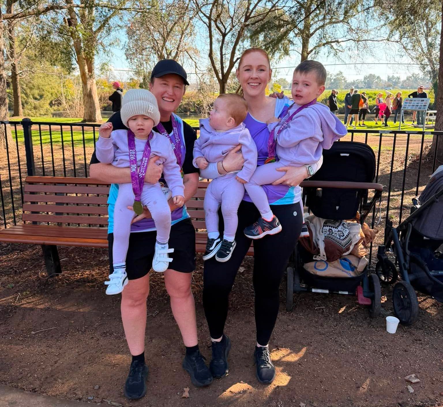 Hilary and Amy with their three sons