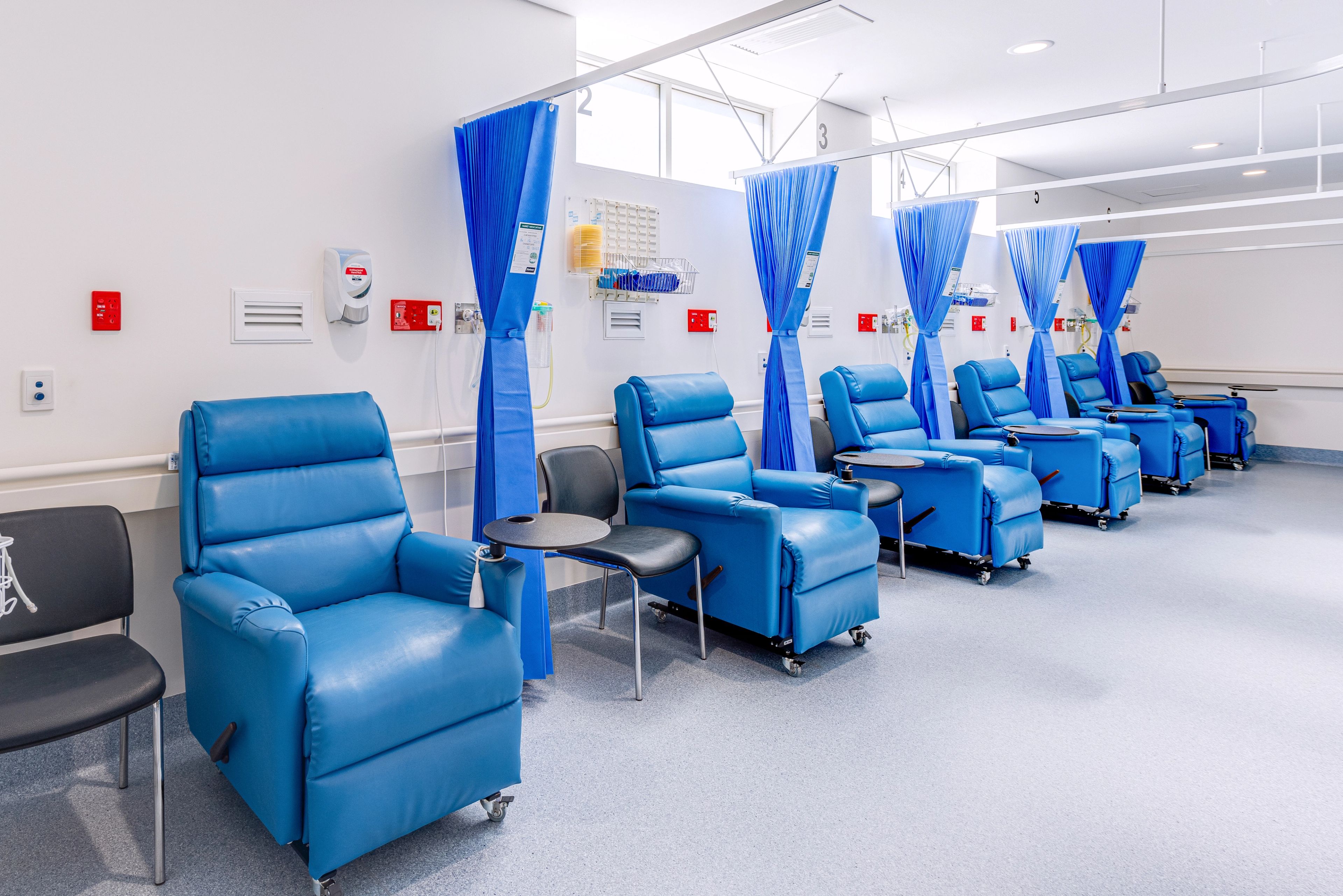 Patient attending reception