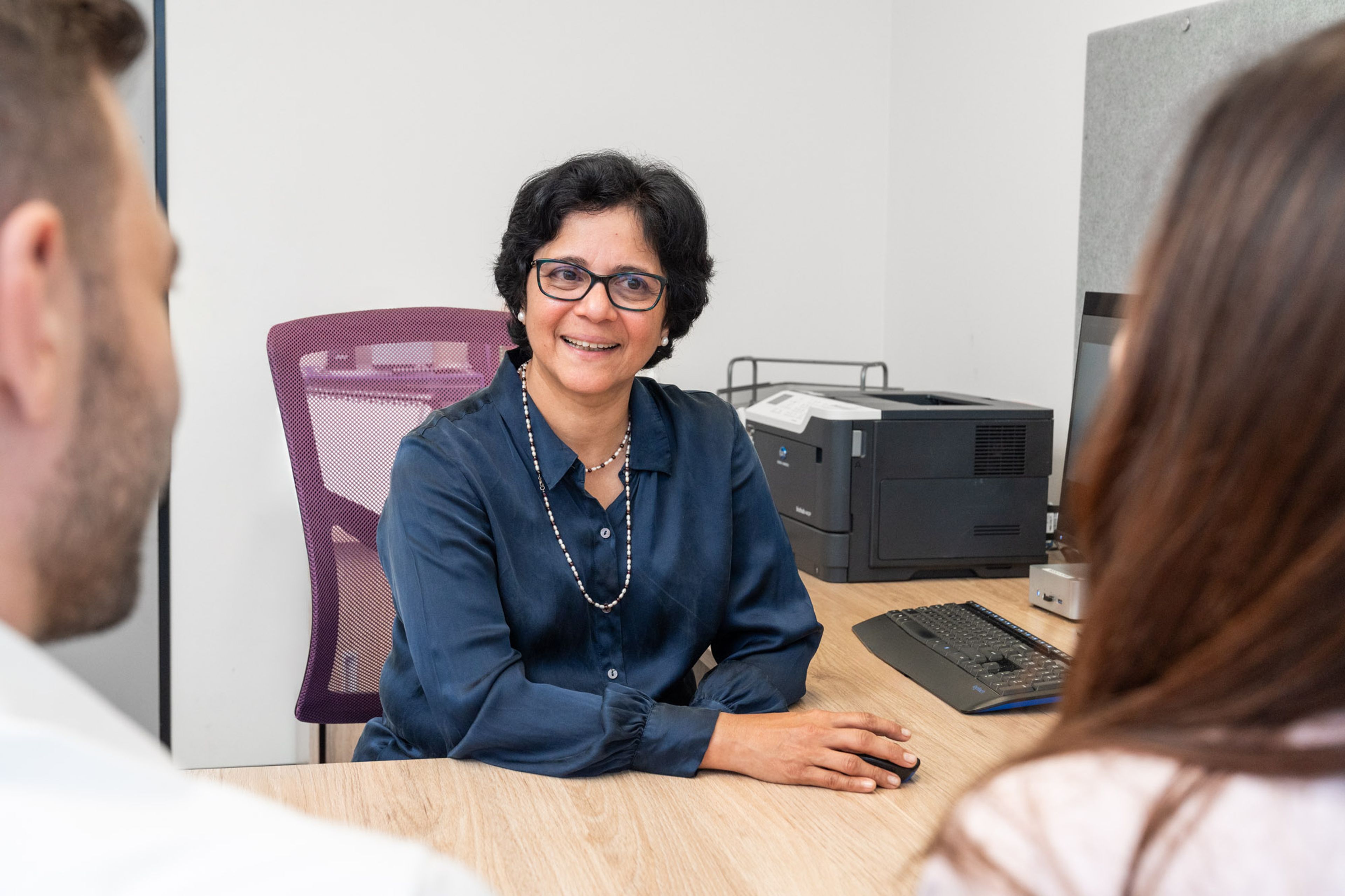 A patient consults with a fertility specialist