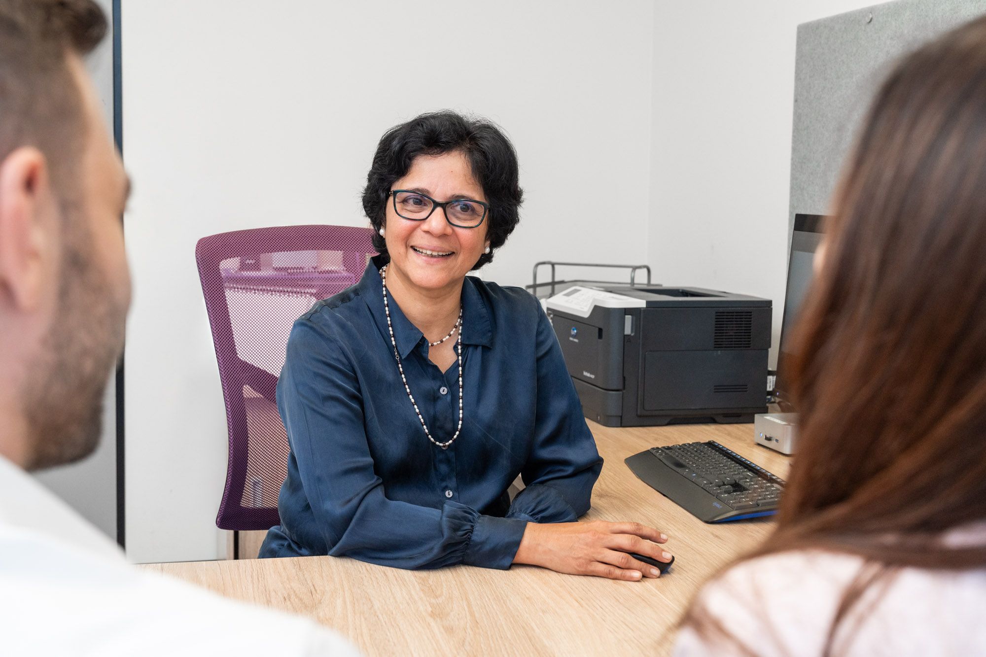 A patient consults with a fertility specialist