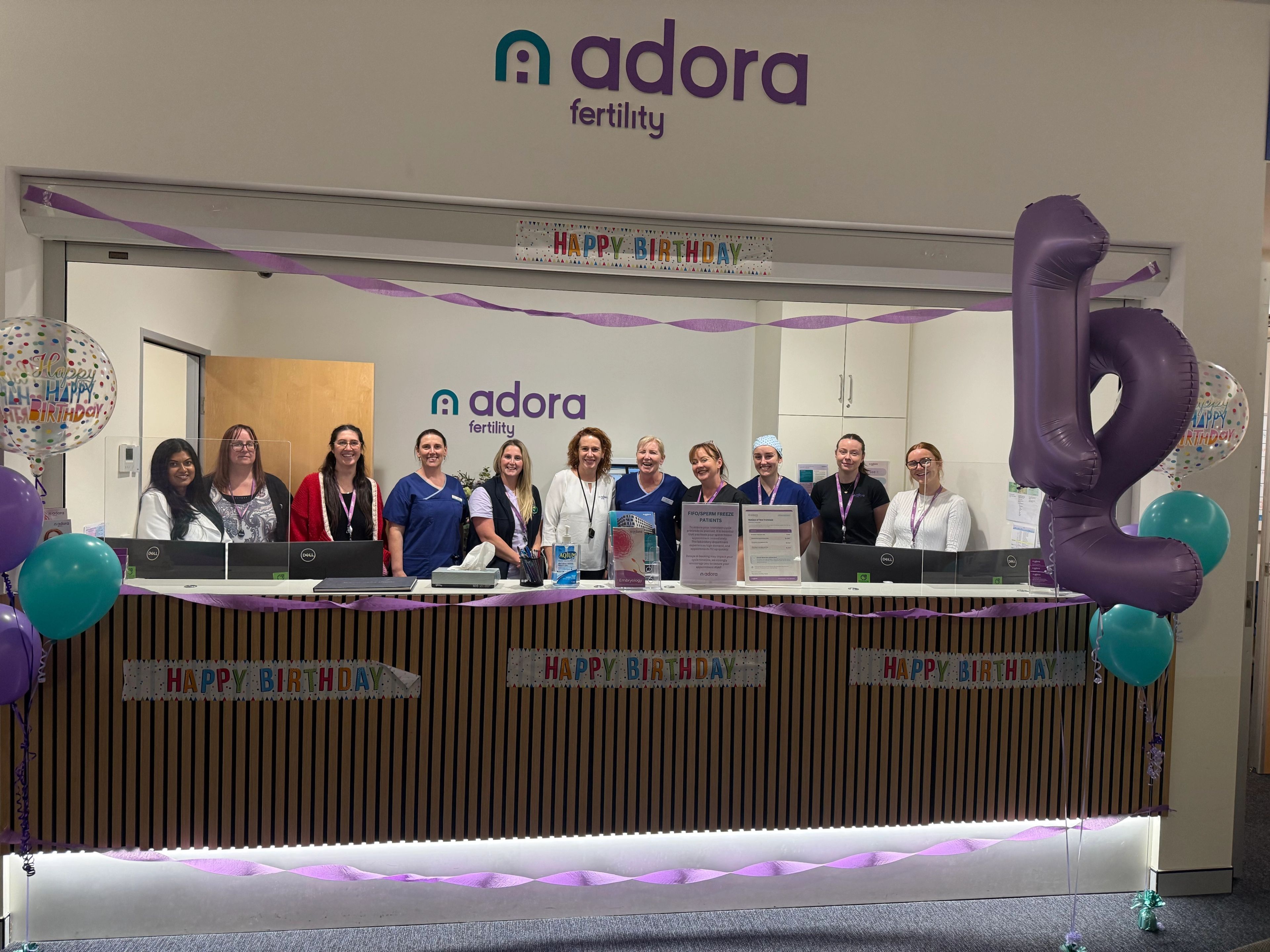 Adora's Perth team celebrating 12 years