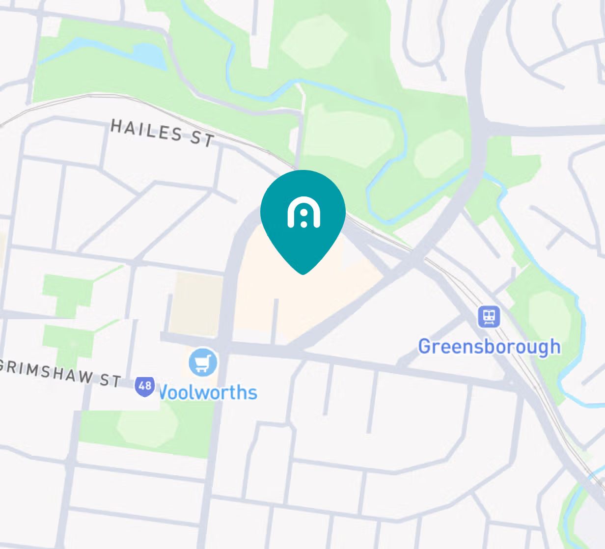 Map showing location of surgery