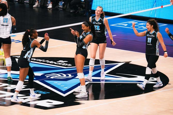 MLV players celebrate during the All Star Game