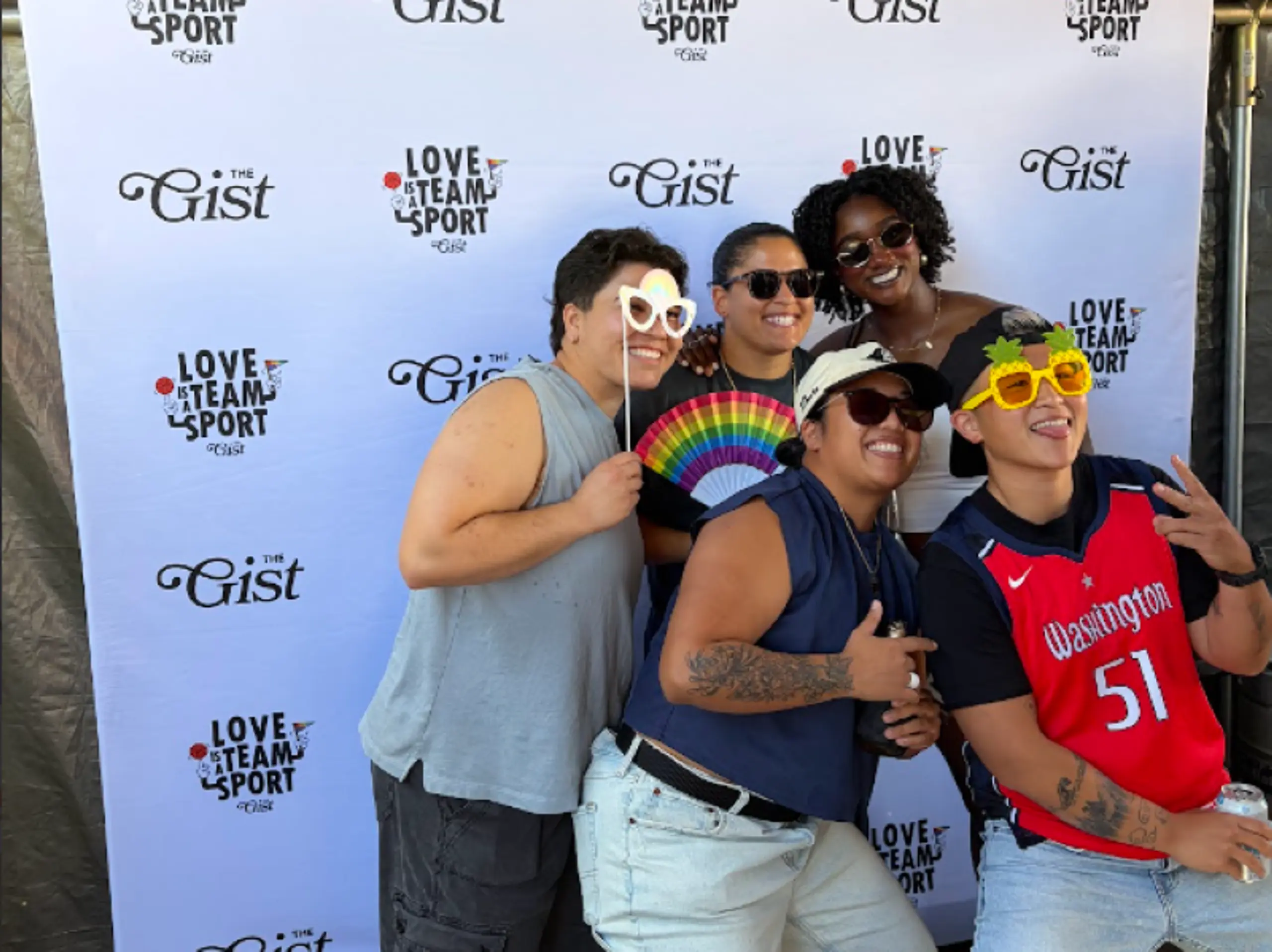 Love is a Team Sport party attendees.