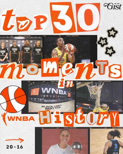 In honor of the WNBA's 30th season, we're counting down the top 30 moments of all time leading up to tip-off. 🏀