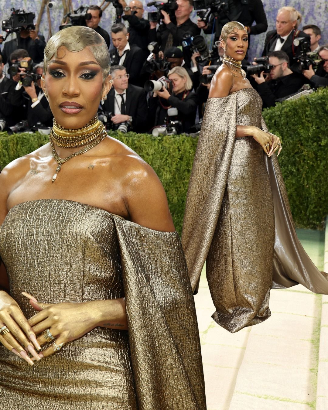 Las Vegas Aces star A'ja Wilson looks absolutely stunning in her Met Gala debut. 😍⁣
