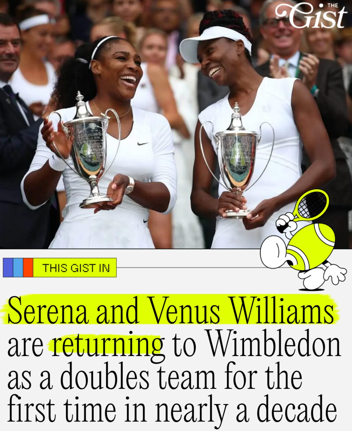 Serena and Venus Williams have officially accepted a Wimbledon doubles wild card. 🤩 