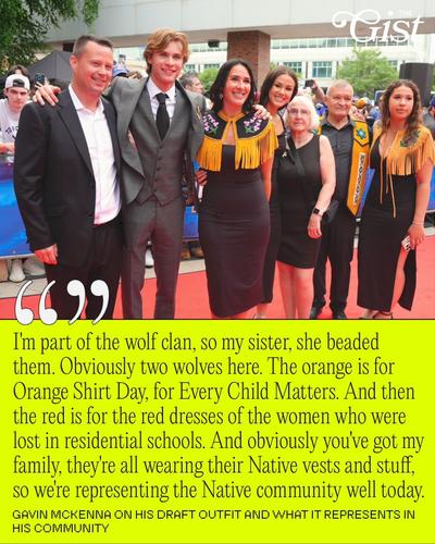 The first known Indigenous player selected first overall in nearly 50 years. 💙🍁