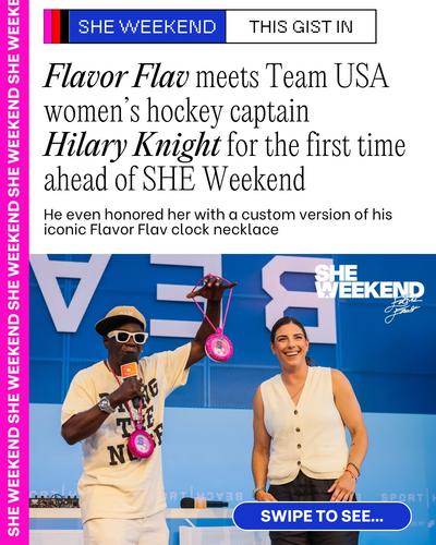 Flav honored her with a custom version of his iconic clock necklace. ⏰