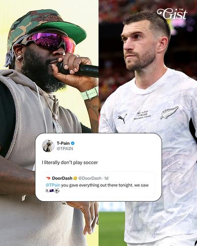 Rapper T-Pain responded after DoorDash accidentally tagged him instead of New Zealand soccer player Tim Payne, who went viral ahead of the World Cup. 😂