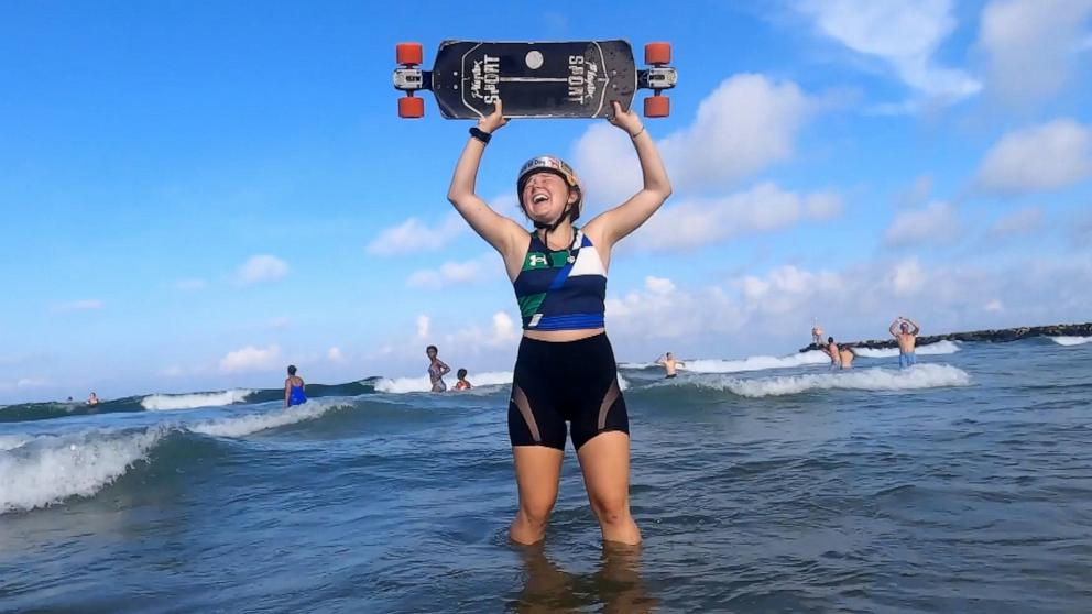 Brooke Johnson just skateboarded across the U.S.