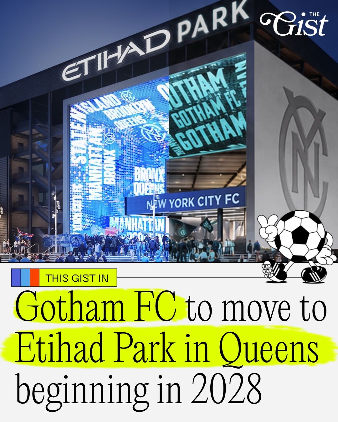 Beginning in 2028, NWSL's Gotham FC and MLS' New York City FC will share a home in Queens.