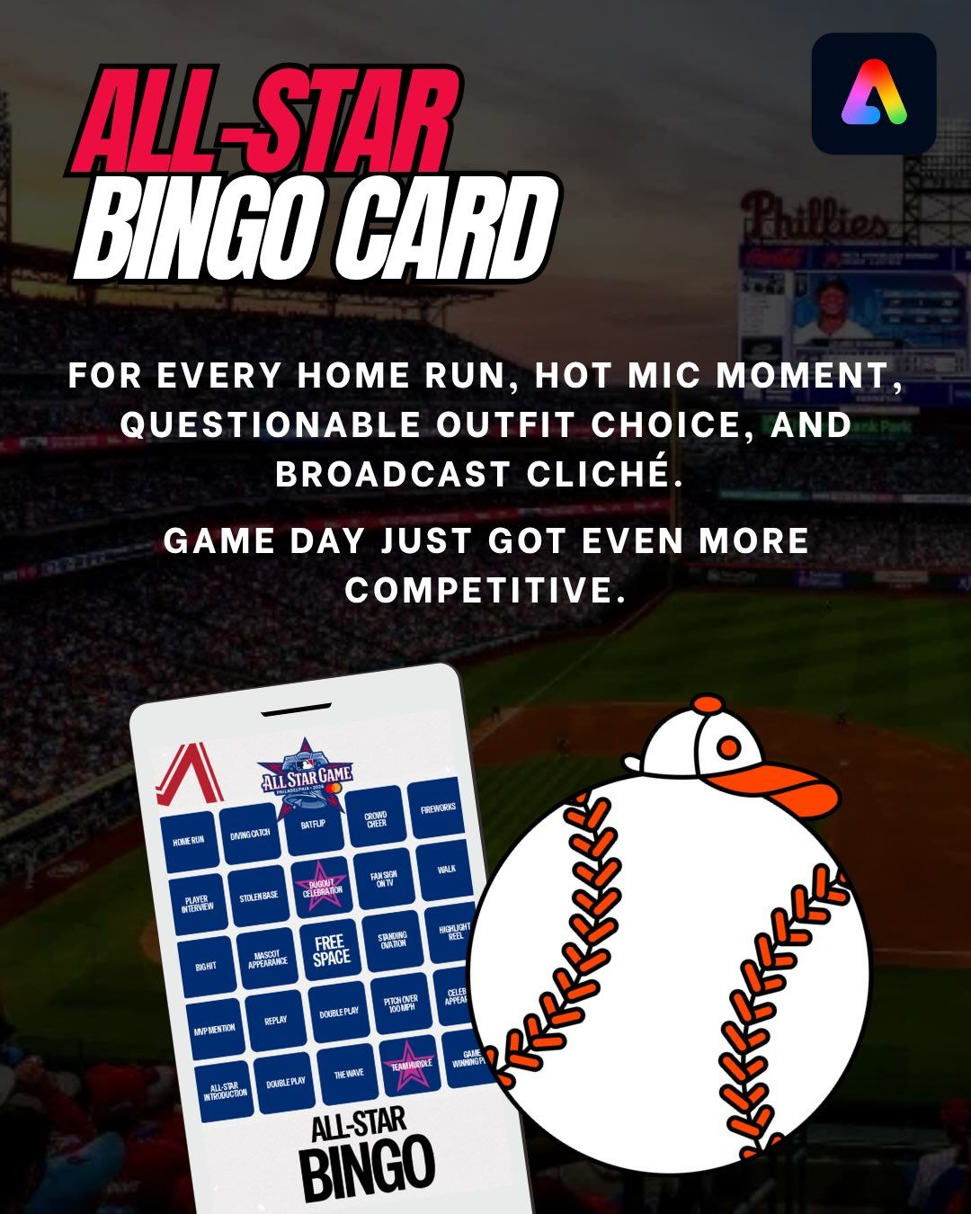 The perfect companion for watching all the action. Hey now.