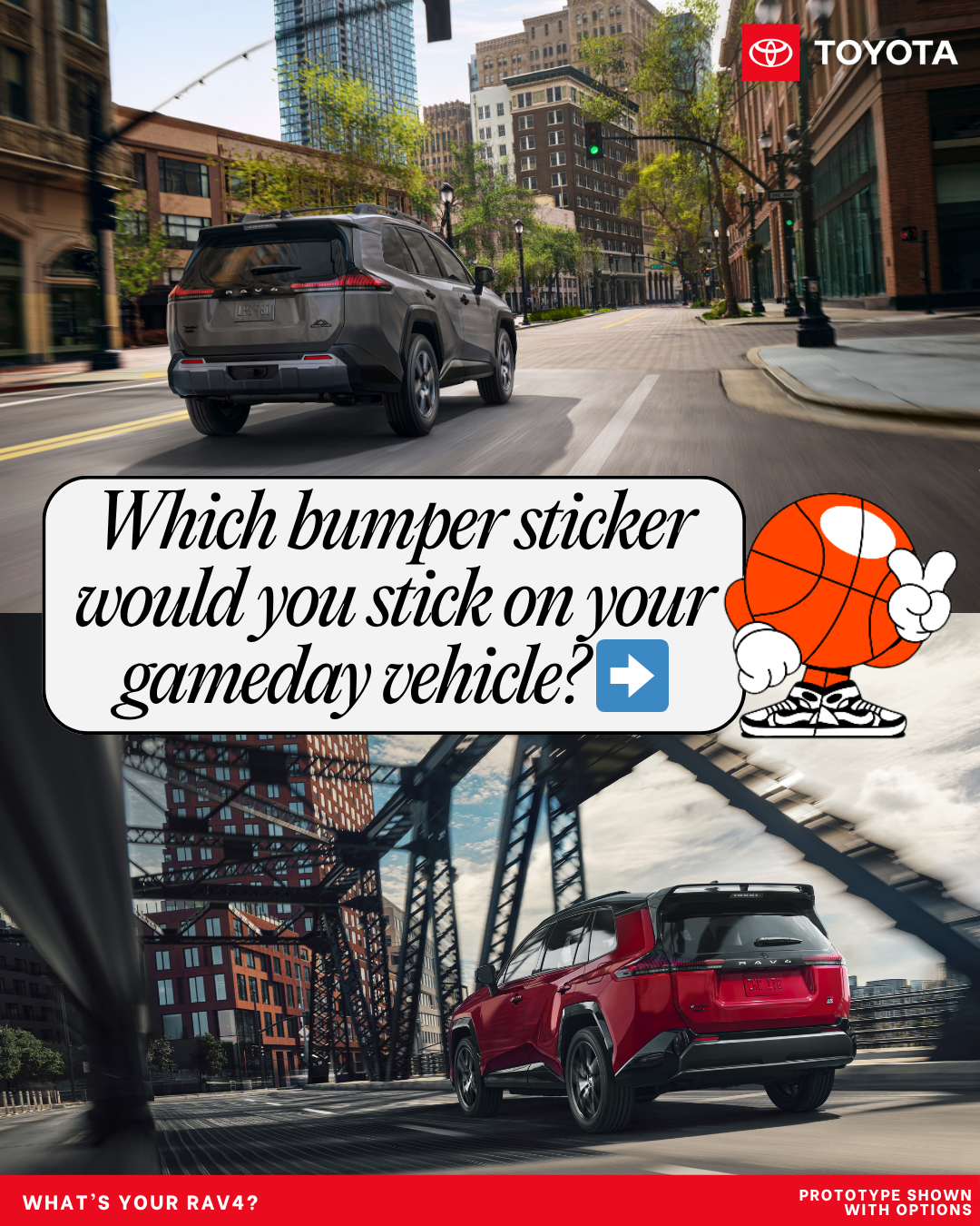 Which bumper sticker would you stick on your RAV4? 🤣⁣