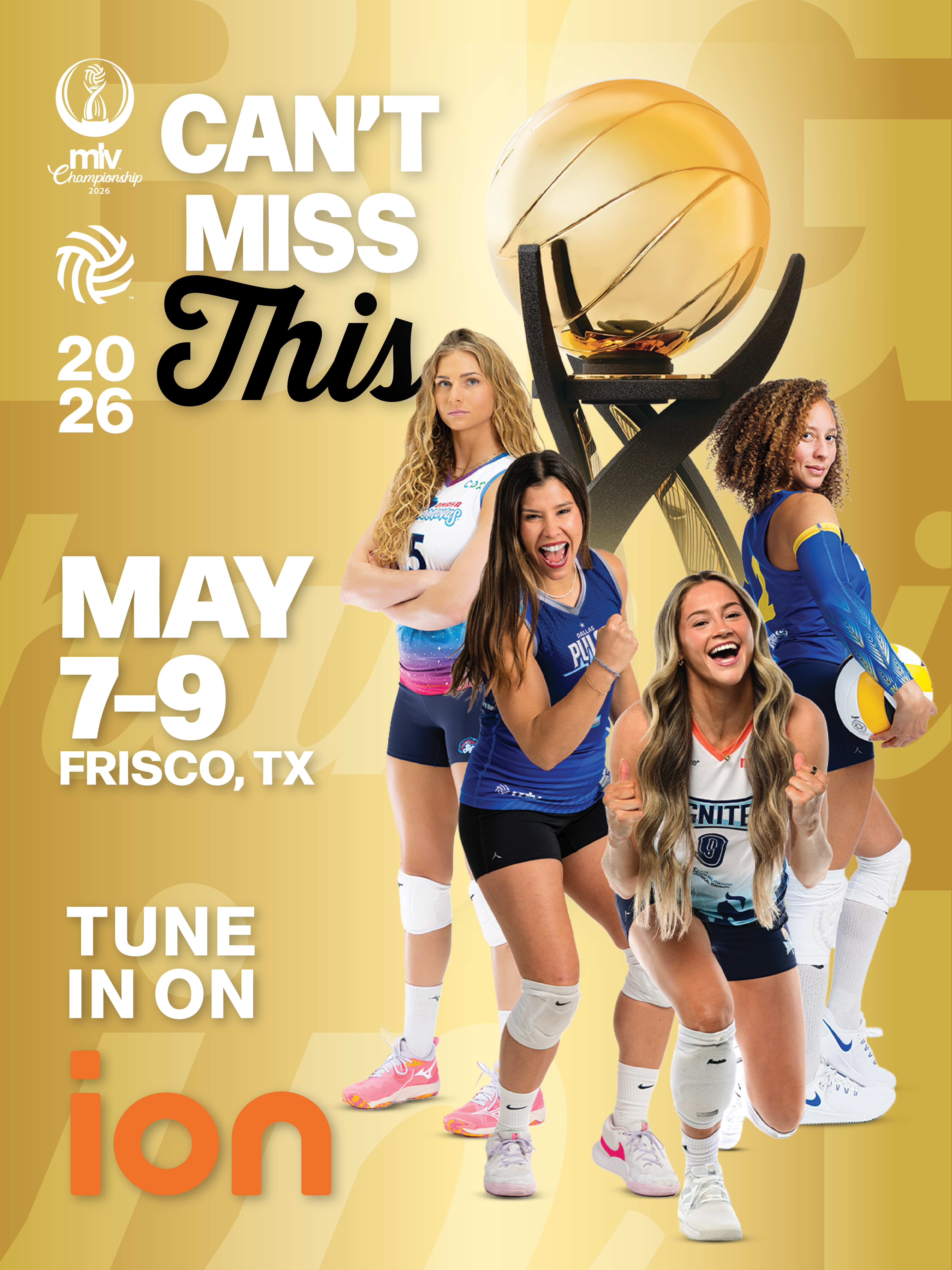 Graphic for the MLV Championship featuring the players and text that reads "Can't miss this."