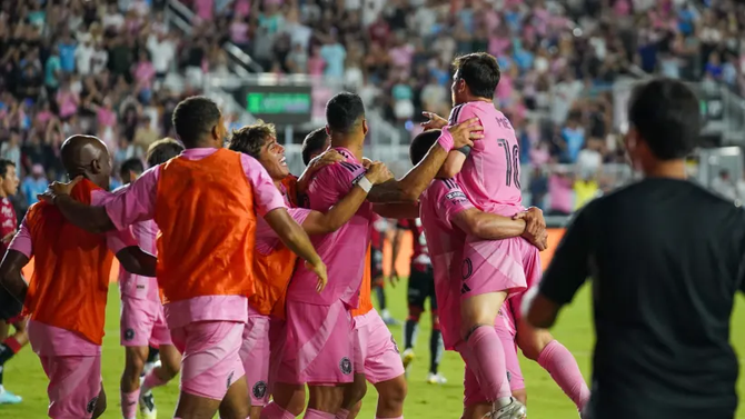 Inter Miami CF players celebrating