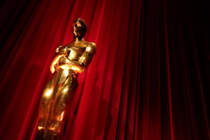 A view of Oscar Statues during the 98th Oscar Nominations Announcement at Samuel Goldwyn Theater on January 22, 2026 in Beverly Hills, California.
