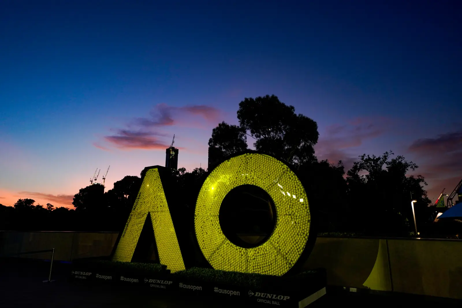 AO logo at the 2020 Australian Open. 