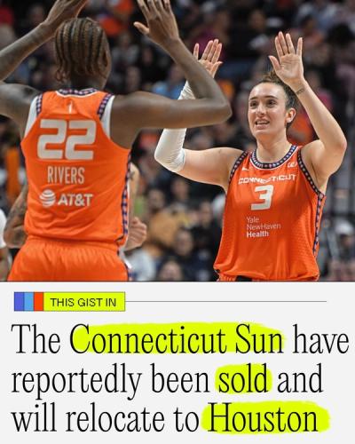 The team was sold for $300 million and will play its final season in Connecticut in 2026 before relocating to Houston.